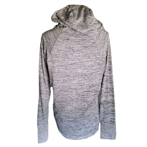 Athleta Hoodie Womens Medium Gray Pullover Sweatshirt Funnel Hooded Sweater - Picture 3 of 12